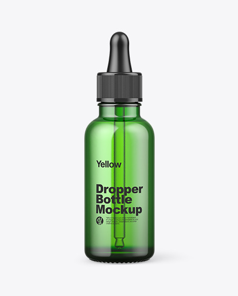 Green Glass Dropper Bottle Mockup Green Glass Dropper Bottle Mockup