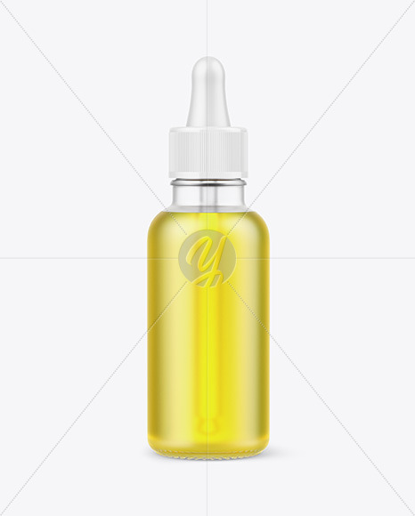 Download Frosted Glass Dropper Bottle with Oil Mockup Free Mockups