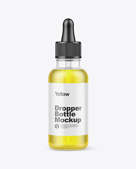 Frosted Glass Dropper Bottle with Oil Mockup