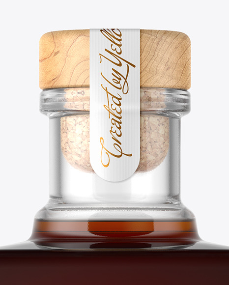 Square Black Rum Bottle Mockup Square Black Rum Bottle Mockup