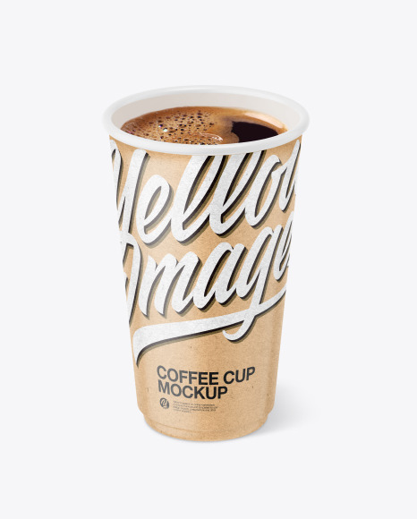 Kraft Paper Coffee Cup Mockup