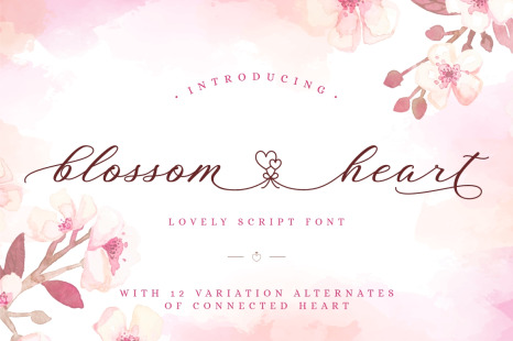 Blossom Heart - Valentine Font