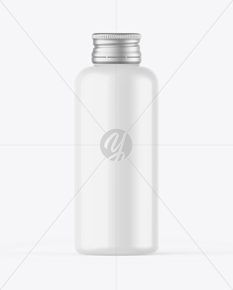 Download Glossy Bottle w/ Metallic Cap Mockup Free Mockups