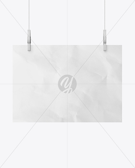 Download Crumpled Poster A4 w/ Pins Mockup Free Mockups