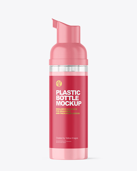 Download Clear Cosmetic Bottle with Pump Mockup in Bottle Mockups ...