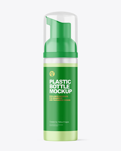 Frosted Cosmetic Bottle with Pump Mockup