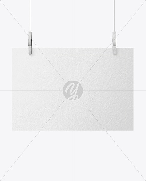 Download Textured A4 Poster w/ Pins Mockup Free Mockups