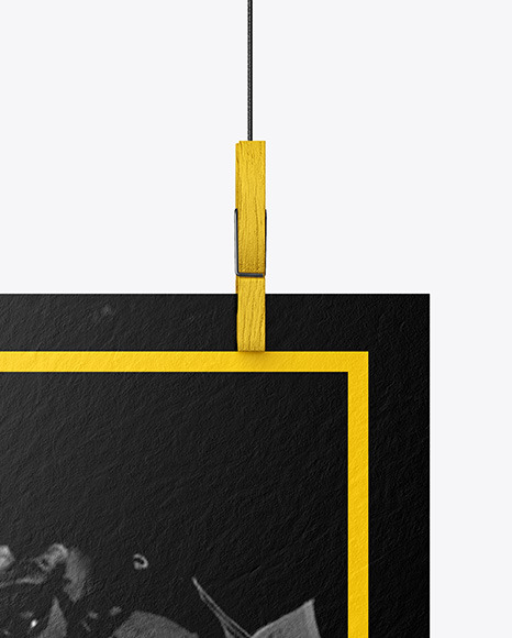 Textured A4 Poster  w  Pins Mockup PSD #6