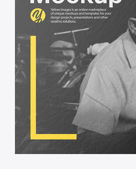 Textured A4 Poster  w  Pins Mockup PSD #7