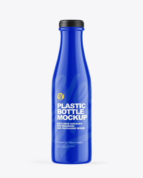 Glossy Plastic Bottle Mockup