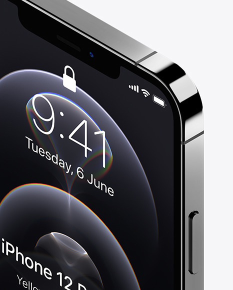 Download Isometric Apple iPhone 12 Pro Max Graphite Mockup in ...