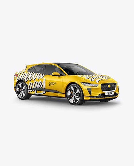 Electric Crossover SUV Mockup - Half Side View