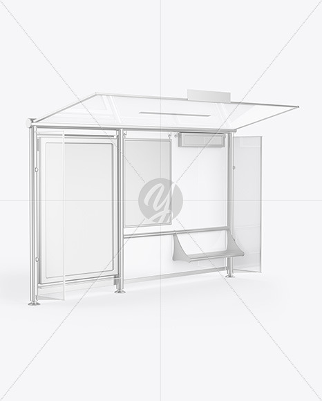 Download Metallic Bus Stop Mockup Free Mockups