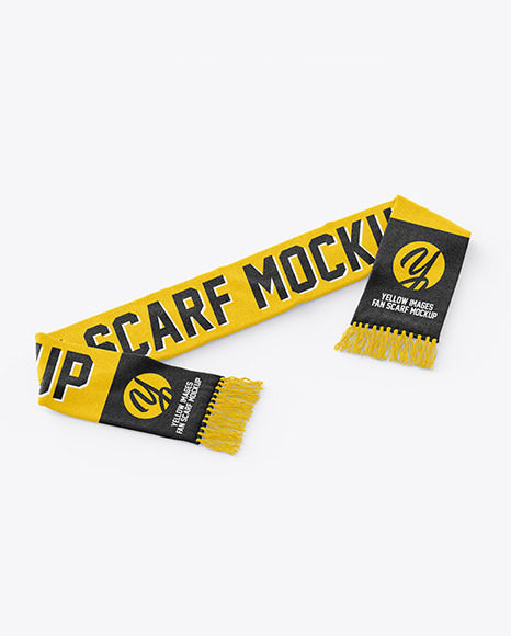 Fan Scarf Mockup In Apparel Mockups On Yellow Images Object Mockups