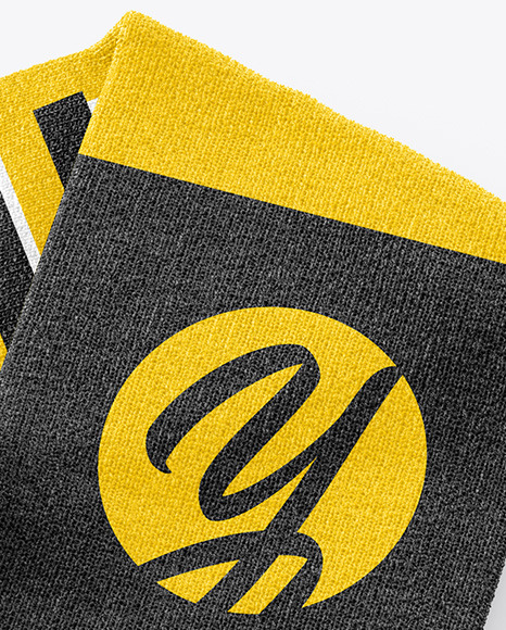 Download Fan Scarf Mockup in Apparel Mockups on Yellow Images ...