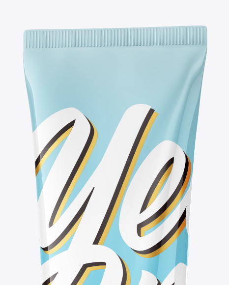 Glossy Cosmetic Tube with Box Mockup PSD #2