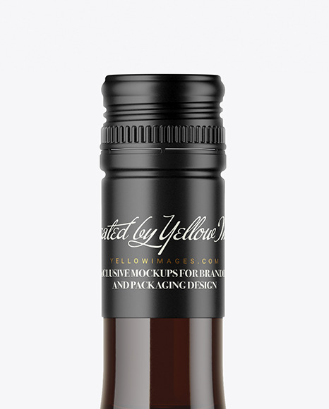 Amber Glass Bottle Mockup PSD #5