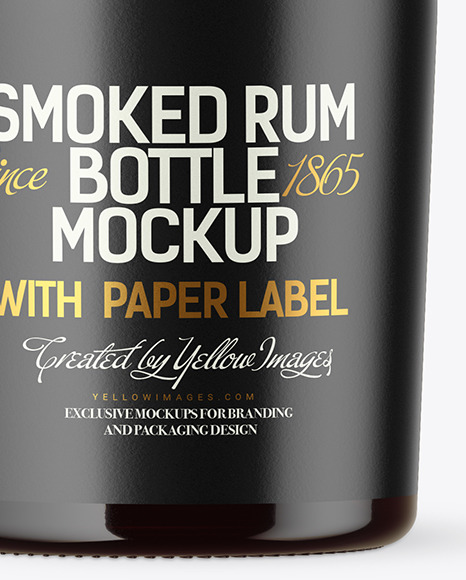 Amber Glass Bottle Mockup PSD #6