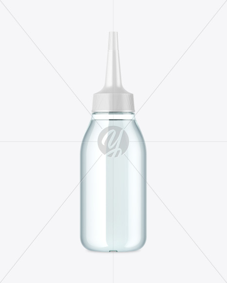 Blue Glass Cosmetic Bottle Mockup for Photoshop