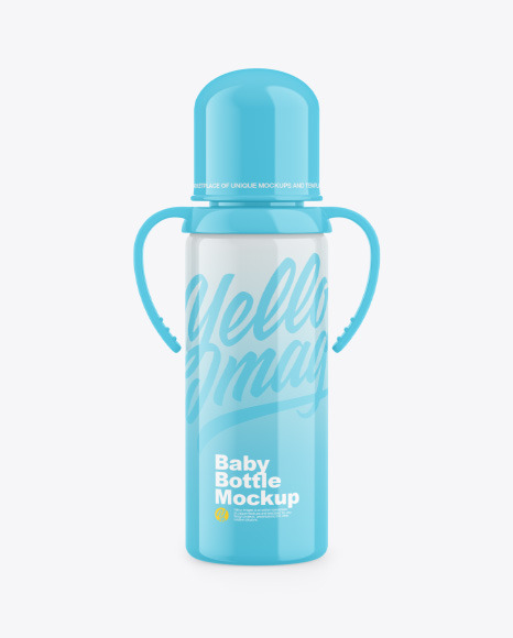 Glossy Baby Bottle Mockup Glossy Baby Bottle Mockup