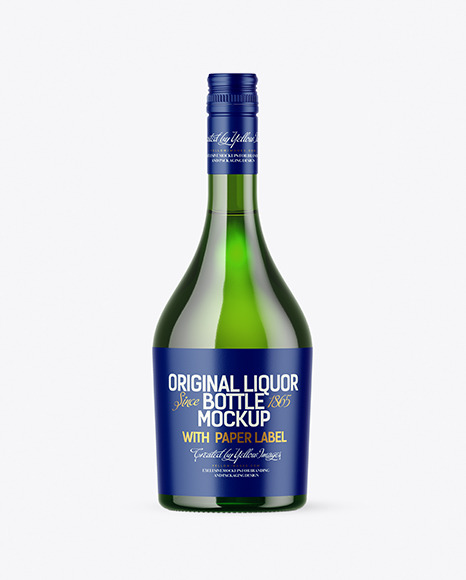 Green Glass Bottle Mockup Green Glass Bottle Mockup