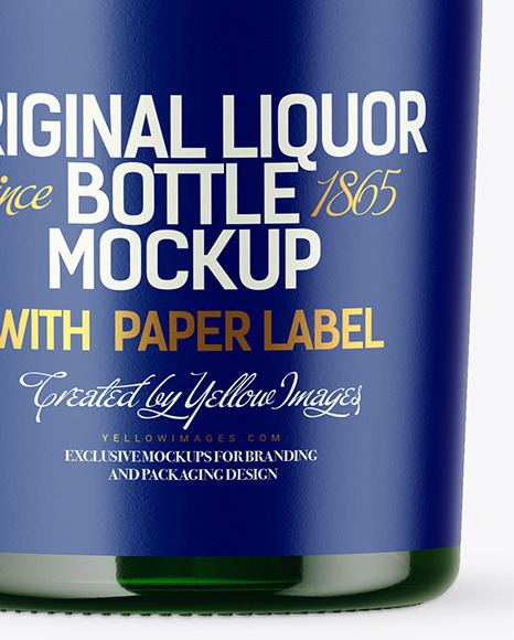 Green Glass Bottle Mockup Green Glass Bottle Mockup