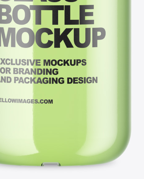 Clear Glass Cosmetic Bottle Mockup PSD #6