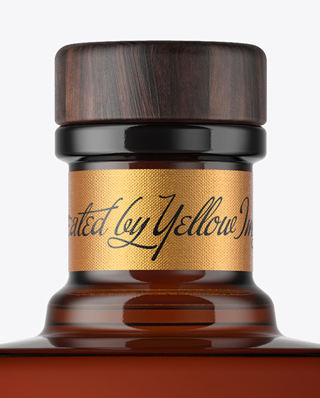 Square Dark Glass Bottle Mockup