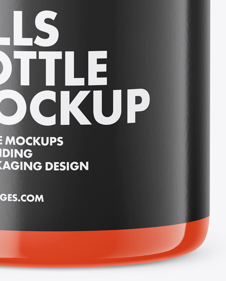 Glossy Plastic Pills Bottle Mockup