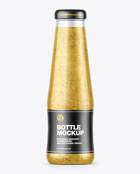 Download Mustard Sauce Bottle Mockup In Bottle Mockups On Yellow Images Object Mockups