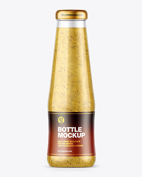 Mustard Sauce Bottle Mockup PSD #2