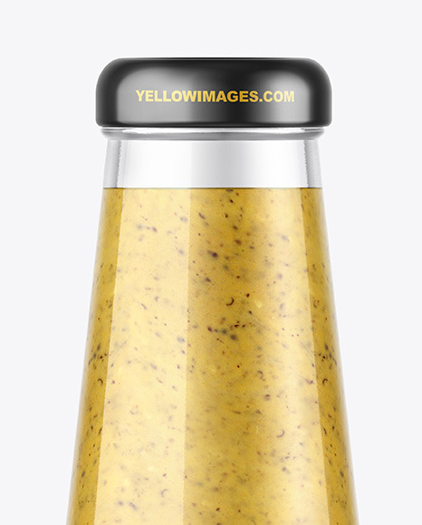 Mustard Sauce Bottle Mockup PSD #1