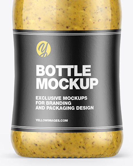 Download Mustard Sauce Bottle Mockup In Bottle Mockups On Yellow Images Object Mockups