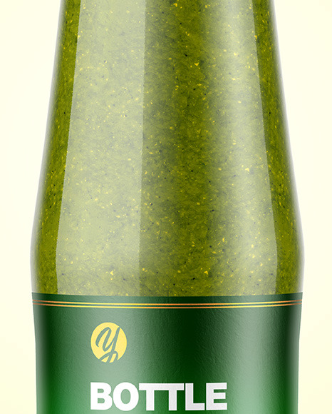 Pesto Sauce Bottle Mockup Pesto Sauce Bottle Mockup