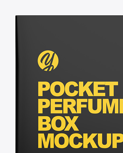 Download Pocket Perfume With Box Mockup In Packaging Mockups On Yellow Images Object Mockups