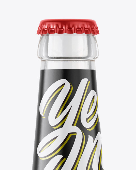 Clear Glass Lager Beer Bottle Mockup Clear Glass Lager Beer Bottle Mockup
