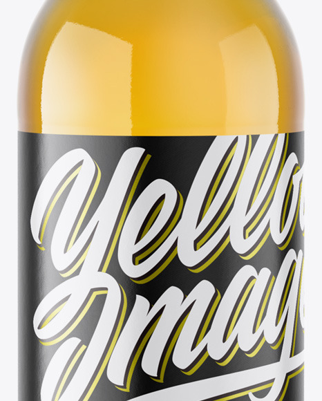 Clear Glass Lager Beer Bottle Mockup Clear Glass Lager Beer Bottle Mockup