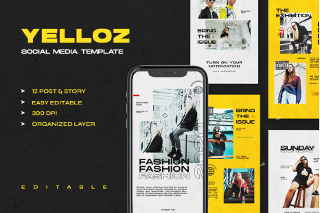 Yelloz - Instagram Stories &amp; Post Template