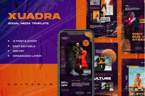 Xuadra - Instagram Stories &amp; Post Template