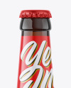 Amber Glass Dark Beer Bottle Mockup