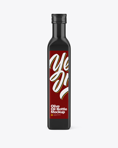 Glossy Ceramic Olive Oil Bottle Mockup