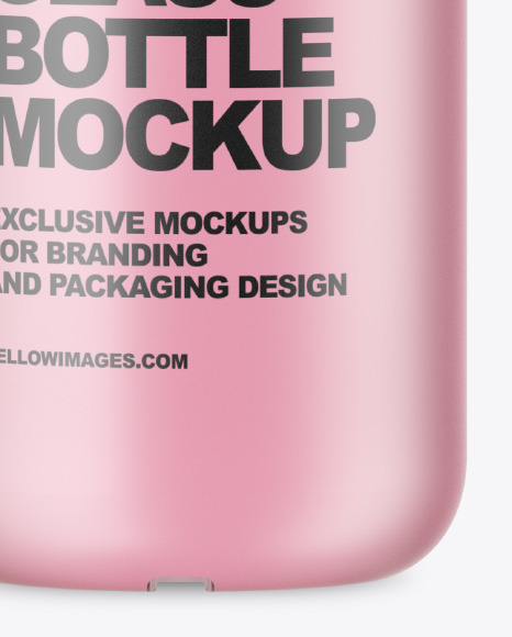 Frosted Glass Cosmetic Bottle Mockup PSD #6