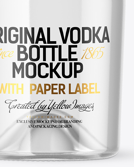 Clear Glass Vodka Bottle Mockup Clear Glass Vodka Bottle Mockup