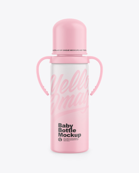 Download Matte Baby Bottle Mockup In Bottle Mockups On Yellow Images Object Mockups