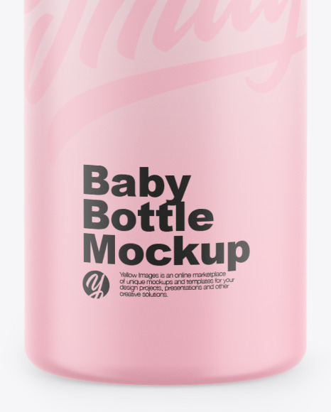 Matte Baby Bottle Mockup Matte Baby Bottle Mockup
