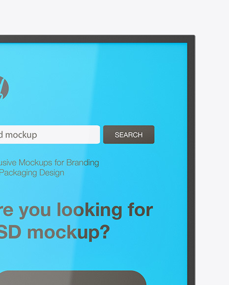 Glossy Display Stand Mockup PSD #1
