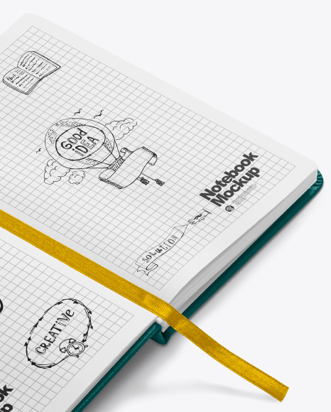 Opened Notebook Mockup PSD #1