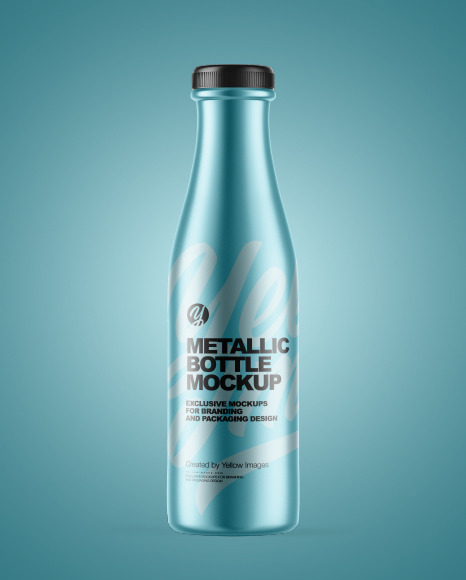 Metallic Bottle Mockup PSD #7