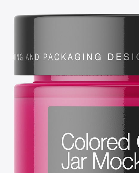 Clear Glass Jar With Colored Gel Mockup Clear Glass Jar With Colored Gel Mockup