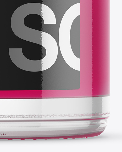 Clear Glass Jar With Colored Gel Mockup Clear Glass Jar With Colored Gel Mockup